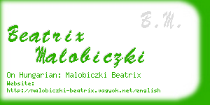 beatrix malobiczki business card